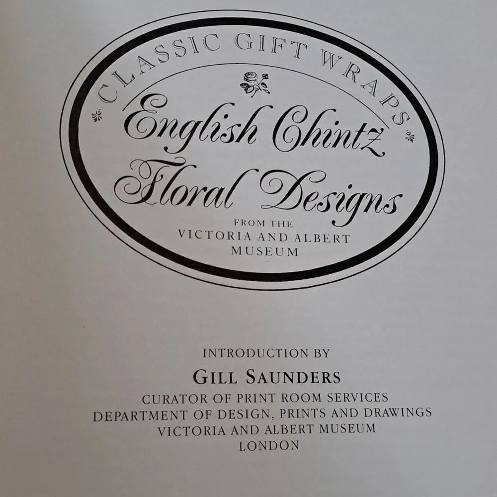 English Chintz Floral Designs Classic Gift Wraps Victoria & Albert Museum London